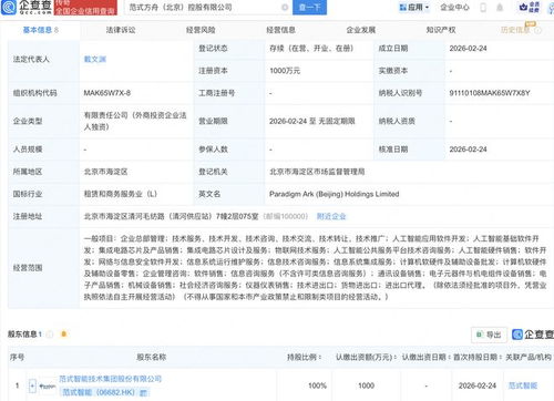 范式智能新設(shè)控股公司，業(yè)務(wù)版圖拓展至集成電路芯片與信息咨詢服務(wù)